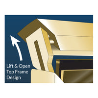 Elegant, Hospitality, Changeable Letter Board 11x17 Wall Frame with Easy Change " Top Lift" Frame