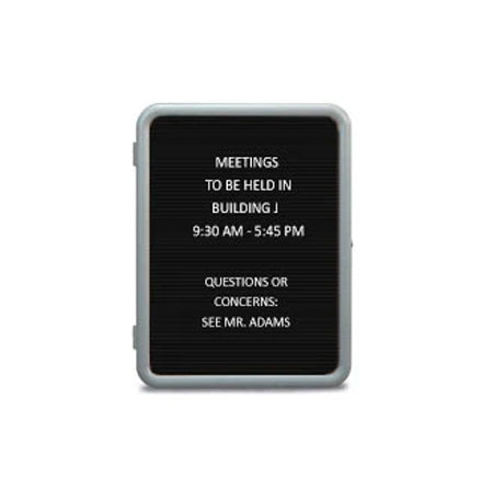Enclosed Changeable Letter Boards Plastic Frame with Round Corners