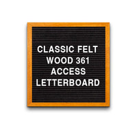 Access Letterboard 40 x 40 Open Face 361 Wood Framed FELT Letter Board