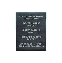 Open Face Thermoformed Plastic Letter Board 22 x 28 with Black Cardboard Backing