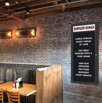 X Large, Indoor Letter Board Display Cases + LED Light + Message Header, Single Door, Metal Cabinet 10 Sizes