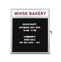 Slim Style Enclosed Felt Letter Boards with Radius Edge and Free Message Header